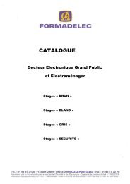 CATALOGUE FORMADELEC 2011 - TRONIC - Fedelec