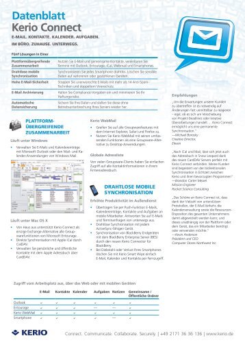 Datenblatt Kerio Connect