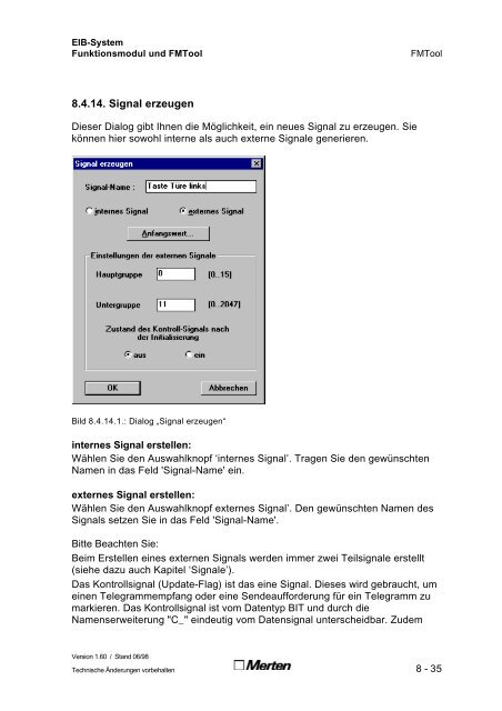 Technische Dokumentation FMTool Funktionsmodul Handbuch