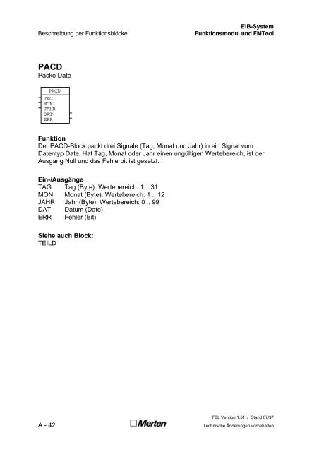 Technische Dokumentation FMTool Funktionsmodul Handbuch