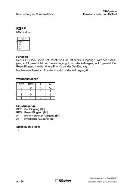 Technische Dokumentation FMTool Funktionsmodul Handbuch