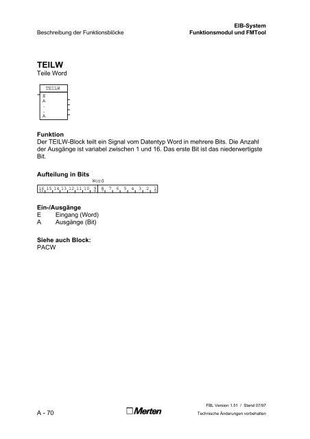 Technische Dokumentation FMTool Funktionsmodul Handbuch