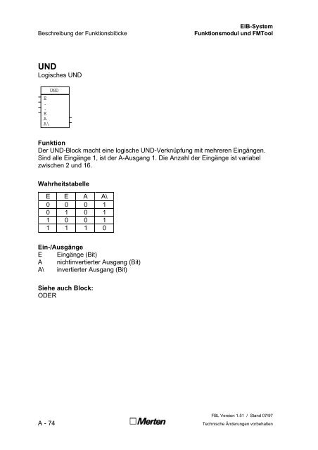 Technische Dokumentation FMTool Funktionsmodul Handbuch