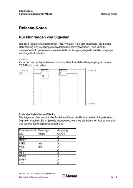 Technische Dokumentation FMTool Funktionsmodul Handbuch