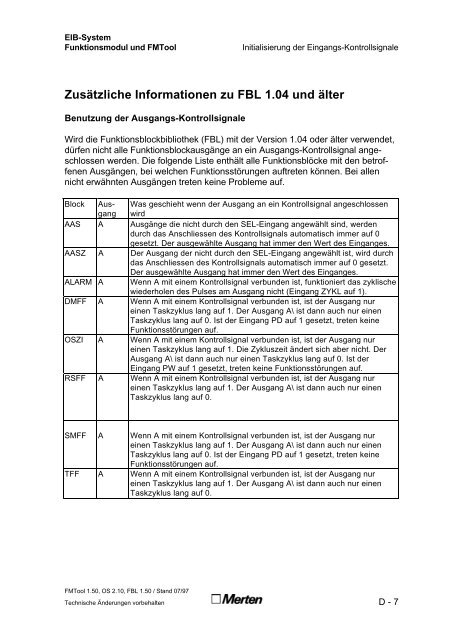 Technische Dokumentation FMTool Funktionsmodul Handbuch