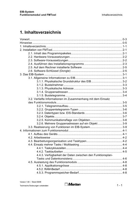 Technische Dokumentation FMTool Funktionsmodul Handbuch