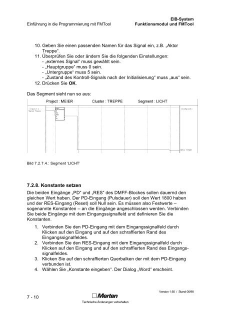 Technische Dokumentation FMTool Funktionsmodul Handbuch