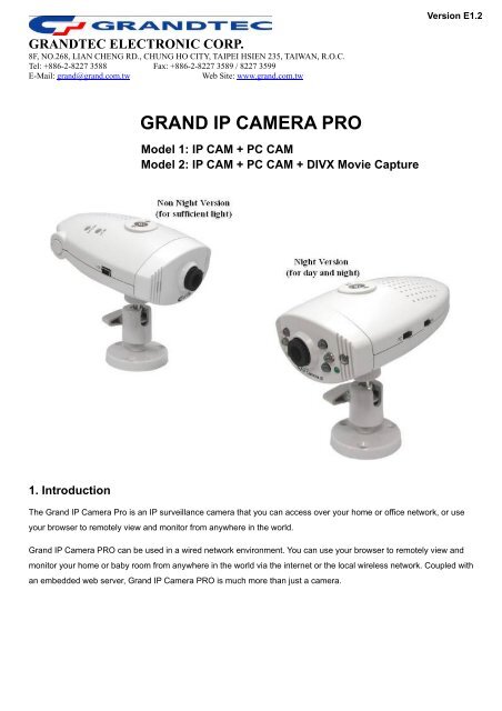 Grand IP Camera Pro - Grandtec Electronic Corp