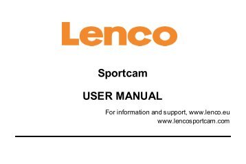 Sportcam USER MANUAL - Lenco