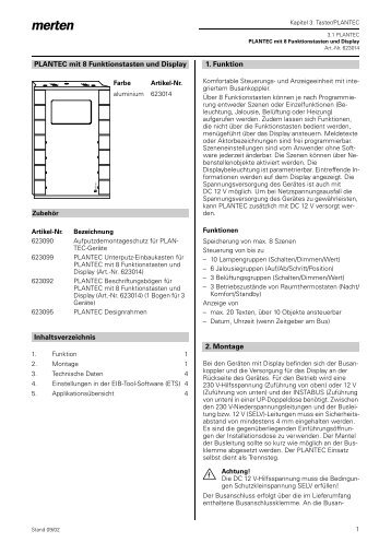 623014 PLANTEC mit 8 Funktionstasten und Display