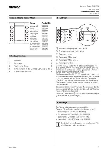 6226xx System Fläche Taster 4fach