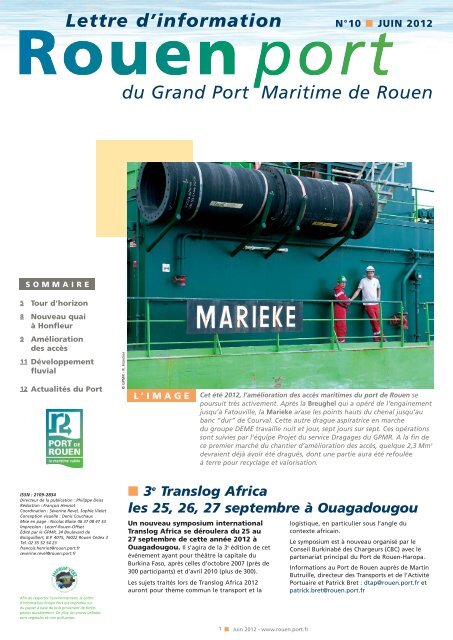 Télécharger la lettre - PDF - Port de Rouen