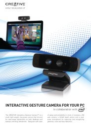 interactive gesture camera for your pc - Intel® Developer Zone