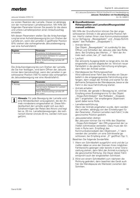 Jalousie-/Schaltaktor REG-K/12x/24x/10 mit Handbetätigung ...