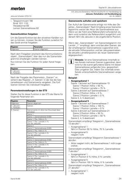 Jalousie-/Schaltaktor REG-K/12x/24x/10 mit Handbetätigung ...