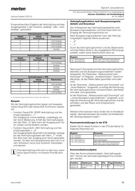 Jalousie-/Schaltaktor REG-K/12x/24x/10 mit Handbetätigung ...