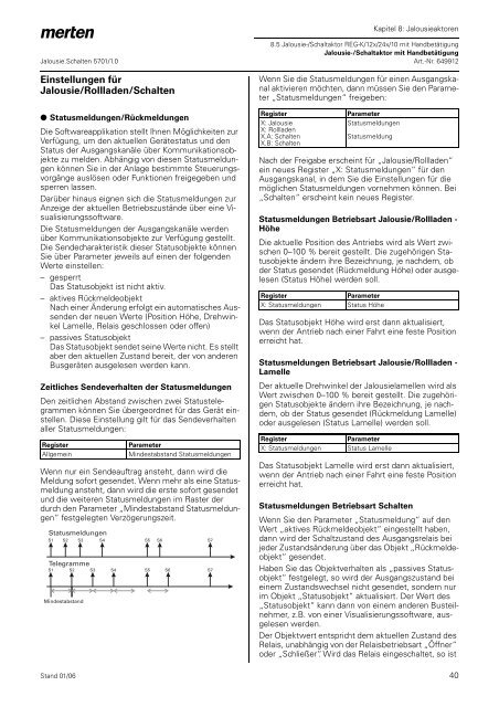 Jalousie-/Schaltaktor REG-K/12x/24x/10 mit Handbetätigung ...