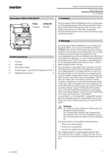 649429 Dimmaktor REG-K/230/400W