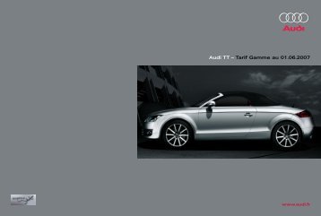 Audi TT – Tarif Gamme au 01.06.2007 - minou.biz