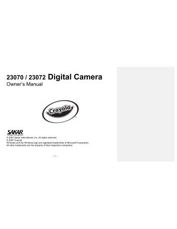 23070 / 23072 Digital Camera - BrandsMart USA