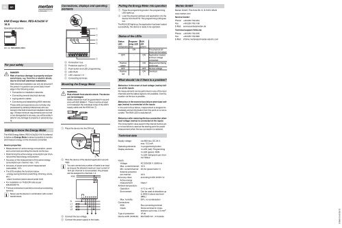 KNX Energiezähler, REG-K/3x230 V/ 16 A English operating ...