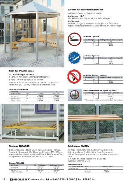 Ziegler Katalog Seiten 18 bis 19