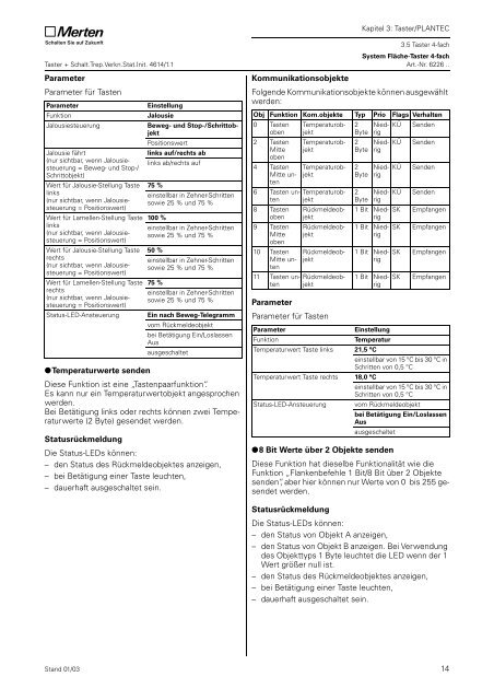 6226xx System Fläche Taster 4fach