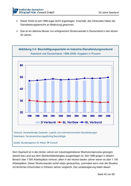 Wirtschaft Saarland 1959 bis 2009