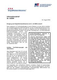 ERA-Informationsbrief Nr. 4/2004 - Verband der Metall