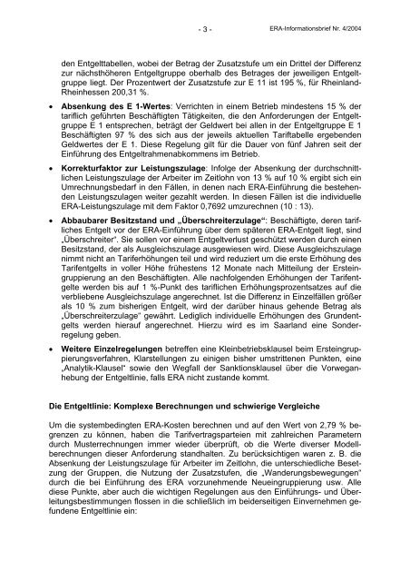 ERA-Informationsbrief Nr. 4/2004 - Verband der Metall