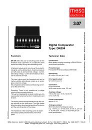 Digital Comparator Type: DK004 - MESA Electronic GmbH