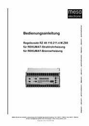 Bedienungsanleitung - MESA Electronic GmbH