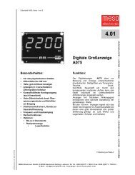 Datenblatt herunterladen / Download - MESA Electronic GmbH