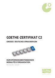 Durchführungsbestimmungen - Goethe-Institut