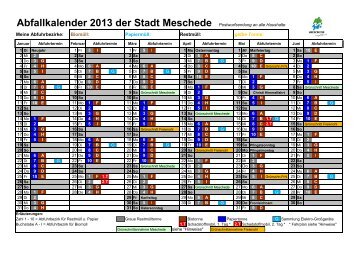 Abfallkalender neu 2013 der S - Meschede