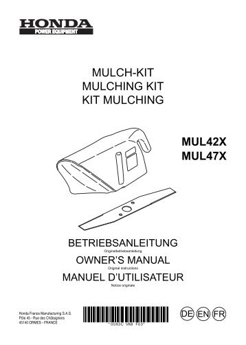 MULCH-KIT MULCHING KIT KIT MULCHING MUL42X ... - Honda