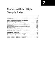 Models with Multiple Sample Rates - MV-Sirius Hochshule Offenburg