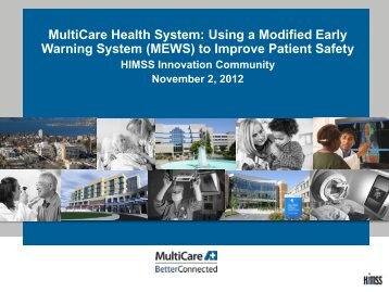 MultiCare Health System: Using a Modified Early Warning System ...