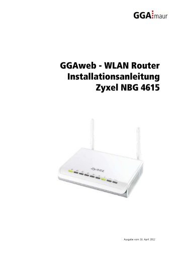 GGAweb - WLAN Router Installationsanleitung ... - bei GGA Maur