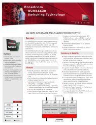 BCM56630 Product Brief - Broadcom