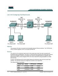 Lab 3.10.5 Configuring Fast EtherChannel