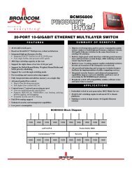 BCM56800 Product Brief - Broadcom