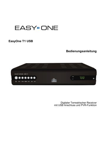 EasyOne T1 USB Bedienungsanleitung - SetOne