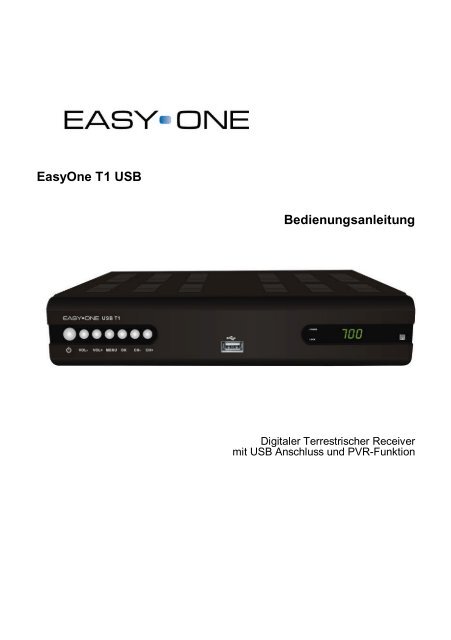 EasyOne T1 USB Bedienungsanleitung - SetOne