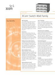 3Com 3C17709 Switch 4060 Data Sheet - MTMnet