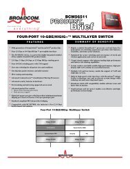 Four-Port 10 GbE/HiGig+ Multilayer Switch - Broadcom