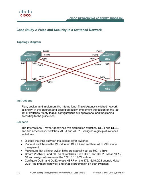 Case Study 2 Voice And Security In A Switched Network - 