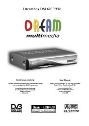 Dreambox DM 600 PVR User Manual - Dream Multimedia