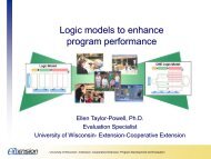 Logic models to enhance program performance - University of ...