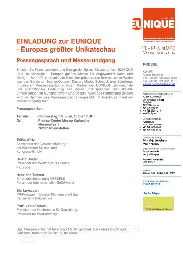 Einladung (PDF) - Karlsruher Messe- und Kongress-GmbH